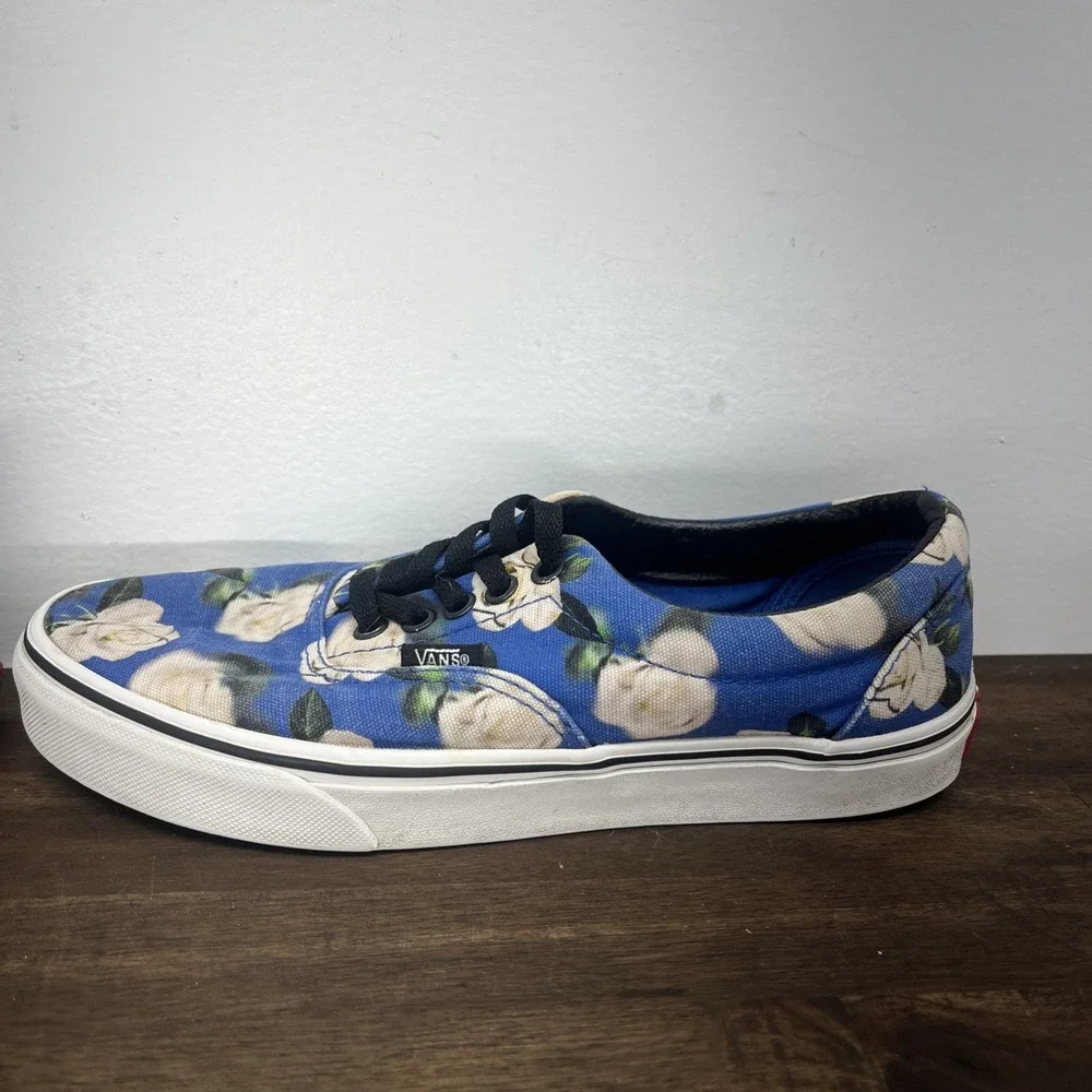 Vans Romantic Floral Lapis Blue Low Top Skate Shoes Men's 7 Womens 8.5 Floral - Picture 9 of 15